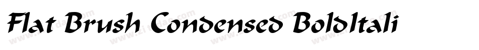 Flat Brush Condensed BoldItalic字体转换